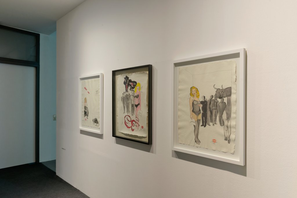 Das Foto zeigt das Untergeschoss des Edith-Russ-Hauses mit dem Kunstwerk von Şükran Moral: Bordello. Foto Franz J Wamhof © Edith-Russ-Haus