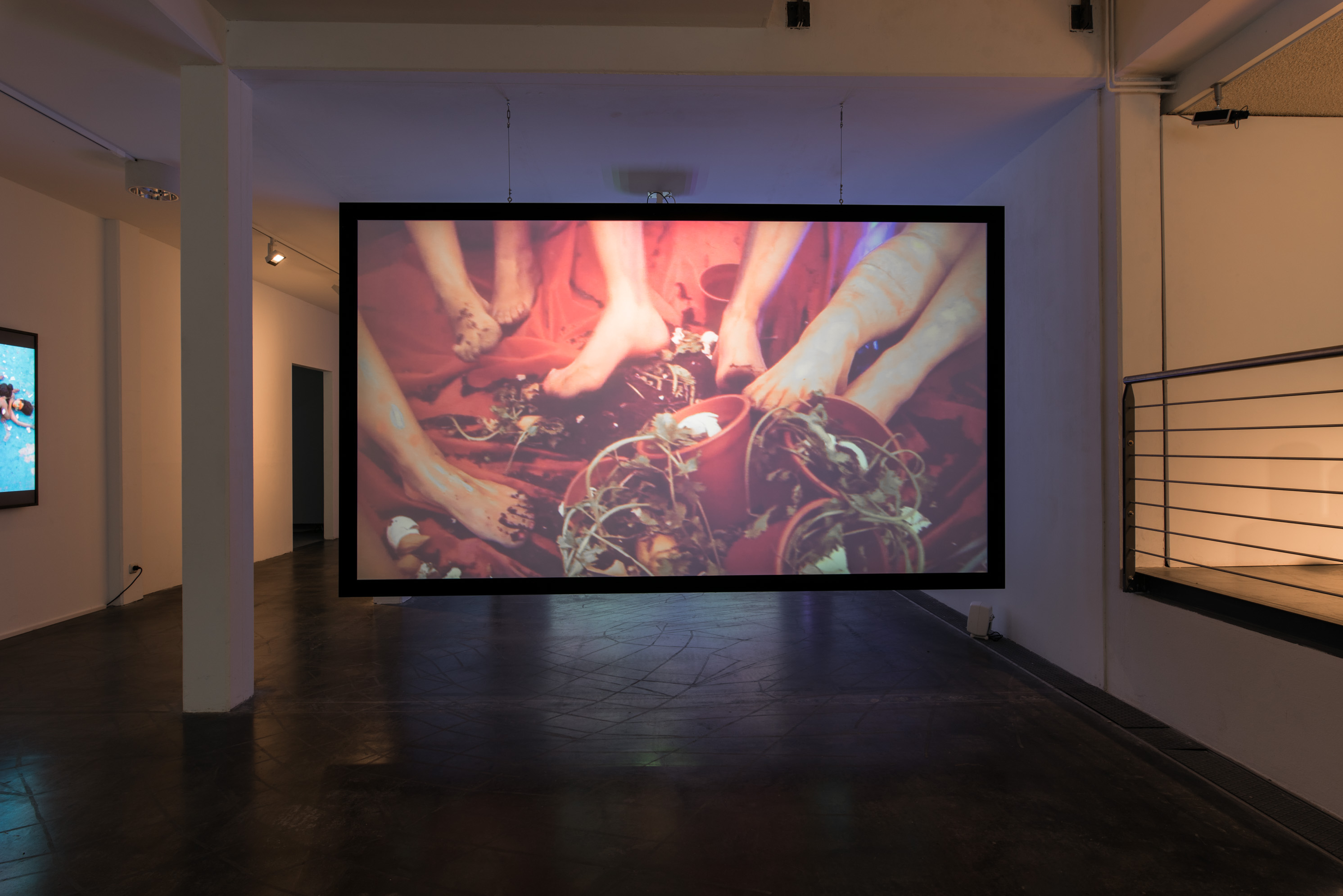 The photo shows the upper floor of the Edith Russ House with the Exhibition view For Beyond that Horizon Lies Another Horizon. Photo © Edith-Russ-Haus