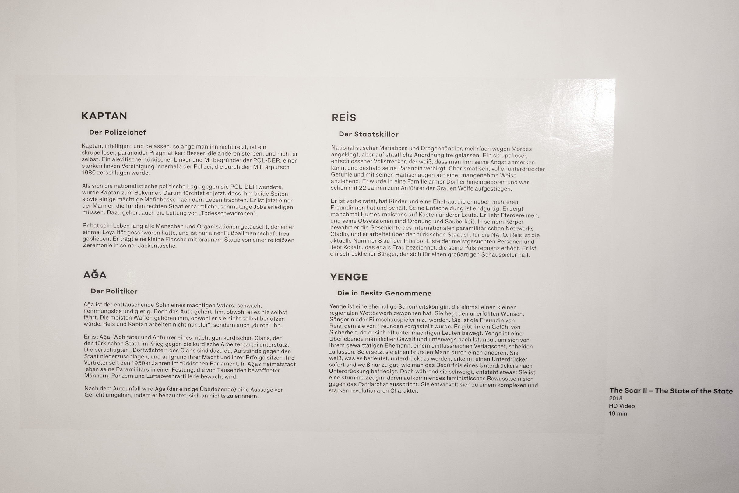 Das Foto zeigt das Obergeschoss des Edith-Russ-Hauses mit dem Kunstwerk von Noor Afshan Mirza & Brad Butler: The Scar. Foto © Edith-Russ-Haus