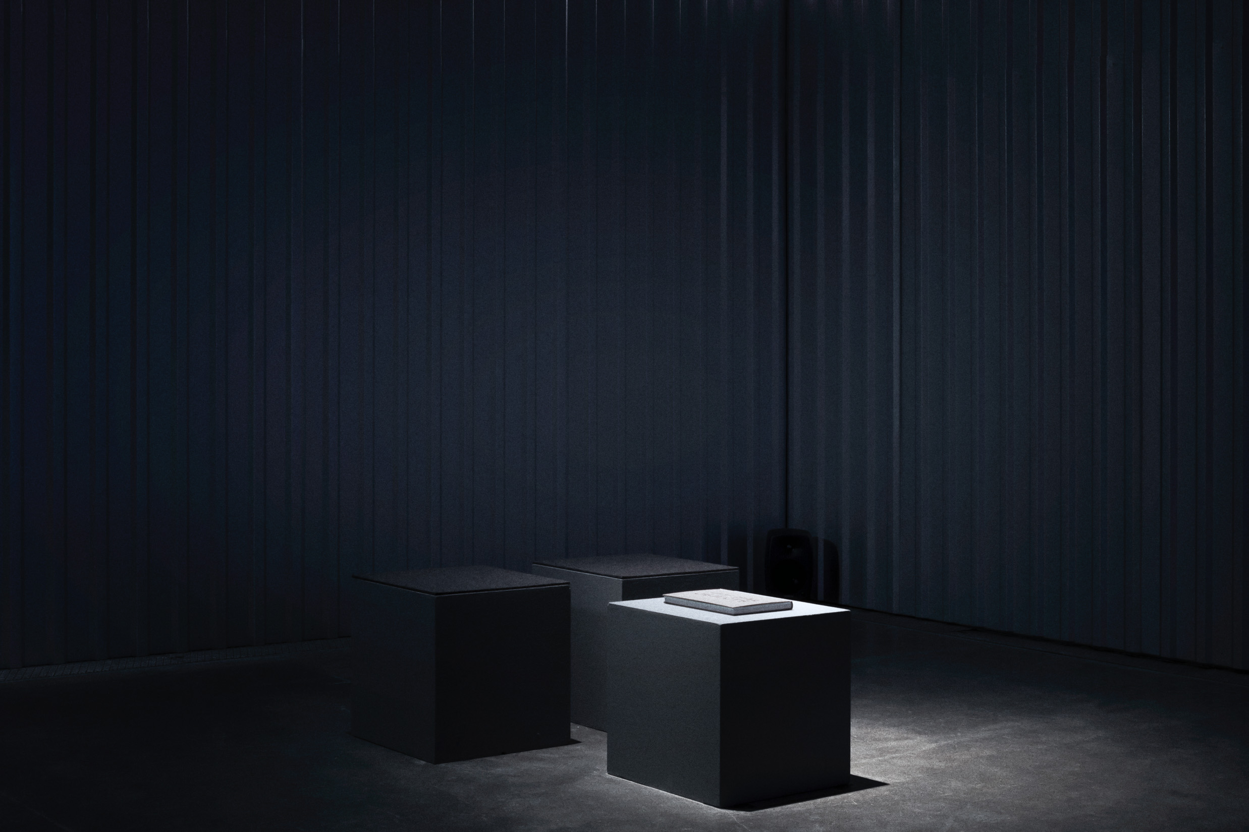Das Foto zeigt das Obergeschoss des Edith-Russ-Hauses mit dem Kunstwerk von Viktor Brim: Imperial Objects. Foto © Edith-Russ-Haus