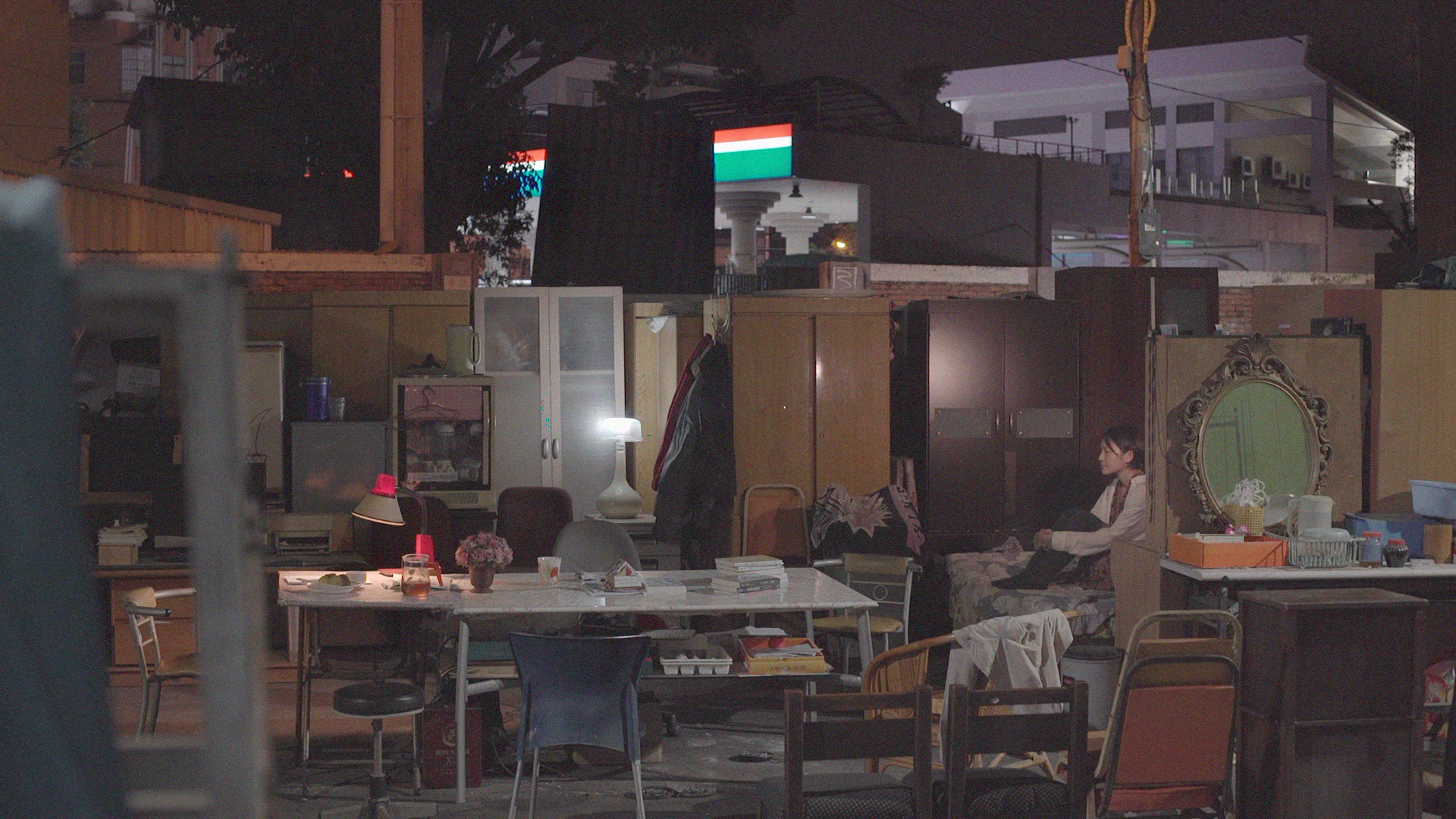 Karolina Breguła, Living Room Under the Flyover, film still 2019, courtesy of the artist and lokal_30 Gallery