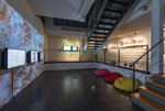 The photo shows the basement of the Edith Russ House with the Exhibition view Zach Blas: The Unknown Ideal. Photo © Edith-Russ-Haus