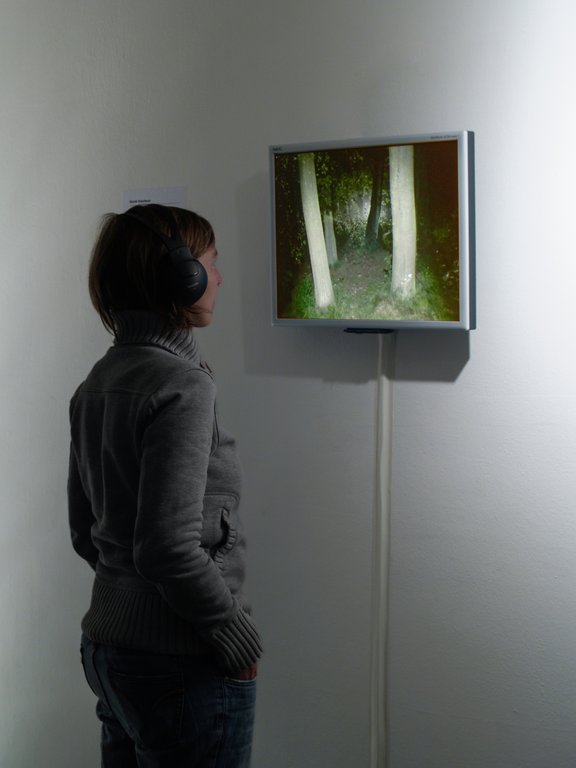 Das Foto zeigt das Untergeschoss des Edith-Russ-Hauses mit dem Kunstwerk von David Claerbout: Vietnam. Foto Franz J Wamhof © Edith-Russ-Haus